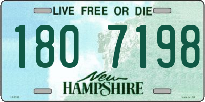 NH license plate 1807198