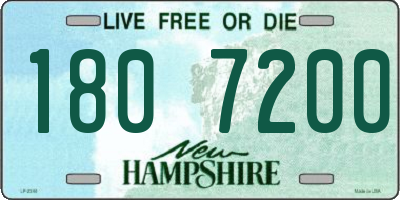 NH license plate 1807200