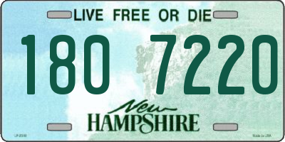 NH license plate 1807220