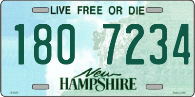 NH license plate 1807234