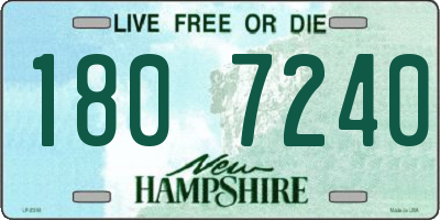 NH license plate 1807240