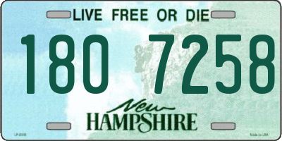 NH license plate 1807258