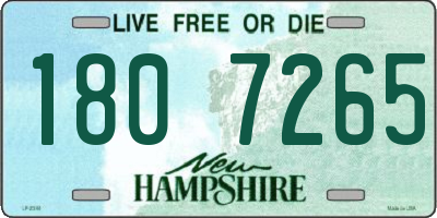 NH license plate 1807265