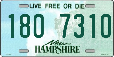 NH license plate 1807310