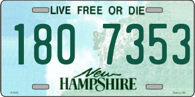 NH license plate 1807353