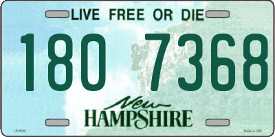NH license plate 1807368