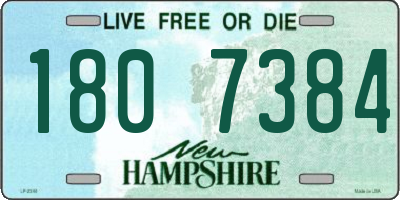 NH license plate 1807384