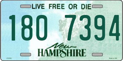 NH license plate 1807394