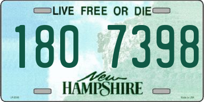 NH license plate 1807398