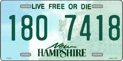 NH license plate 1807418