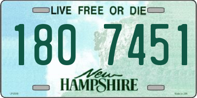 NH license plate 1807451