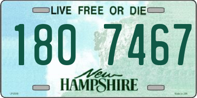 NH license plate 1807467