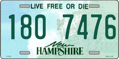 NH license plate 1807476