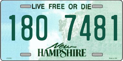 NH license plate 1807481