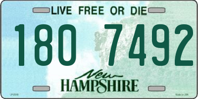 NH license plate 1807492