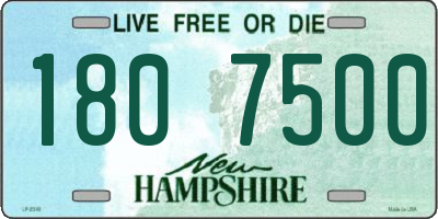 NH license plate 1807500