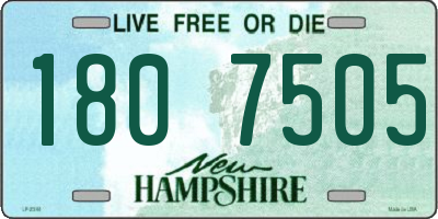 NH license plate 1807505
