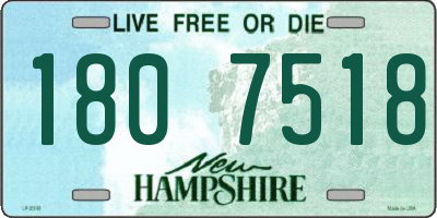 NH license plate 1807518