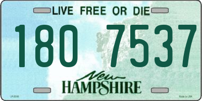 NH license plate 1807537
