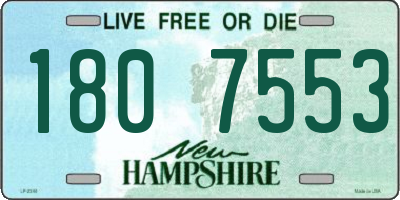 NH license plate 1807553