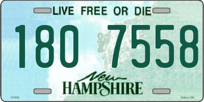 NH license plate 1807558