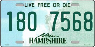 NH license plate 1807568