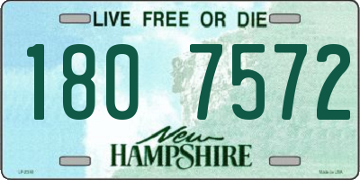 NH license plate 1807572