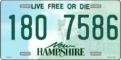 NH license plate 1807586