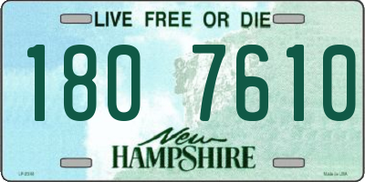 NH license plate 1807610