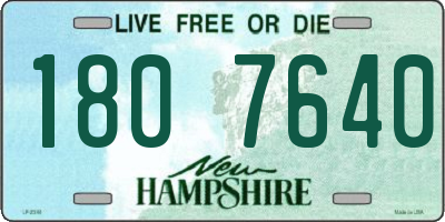 NH license plate 1807640