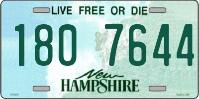 NH license plate 1807644