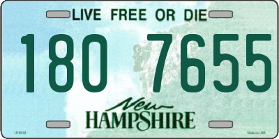 NH license plate 1807655