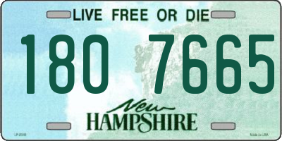NH license plate 1807665