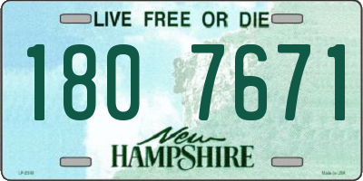 NH license plate 1807671