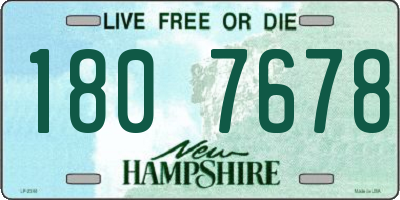 NH license plate 1807678
