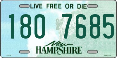 NH license plate 1807685