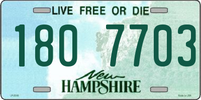 NH license plate 1807703
