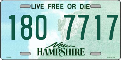 NH license plate 1807717