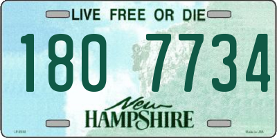NH license plate 1807734