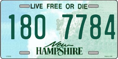 NH license plate 1807784