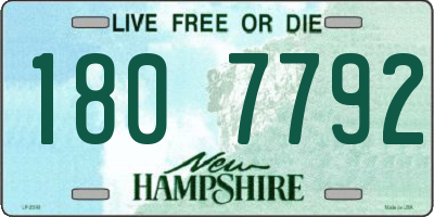 NH license plate 1807792