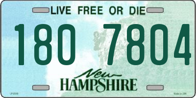NH license plate 1807804