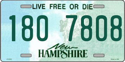 NH license plate 1807808