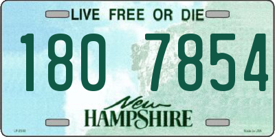 NH license plate 1807854