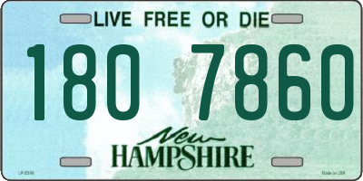 NH license plate 1807860