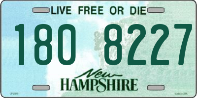 NH license plate 1808227