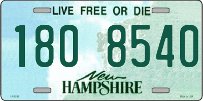 NH license plate 1808540