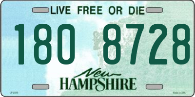 NH license plate 1808728