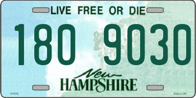 NH license plate 1809030