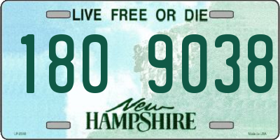NH license plate 1809038